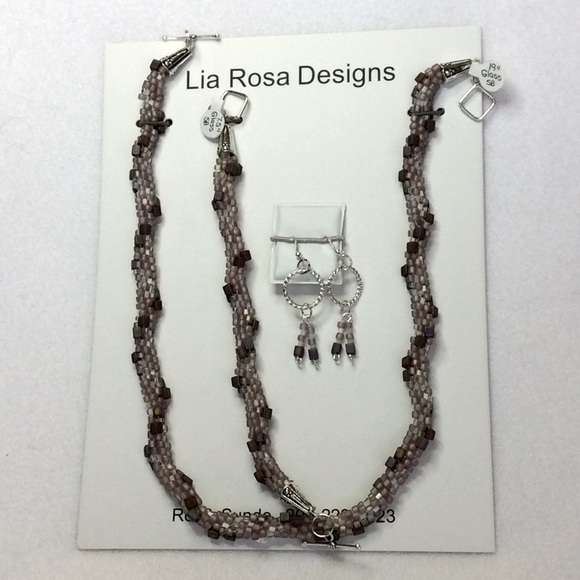 FINAL SALE PRICE Matte Lilac & Cube Woven Lia Rosa Designs Set - Picture 1 of 5